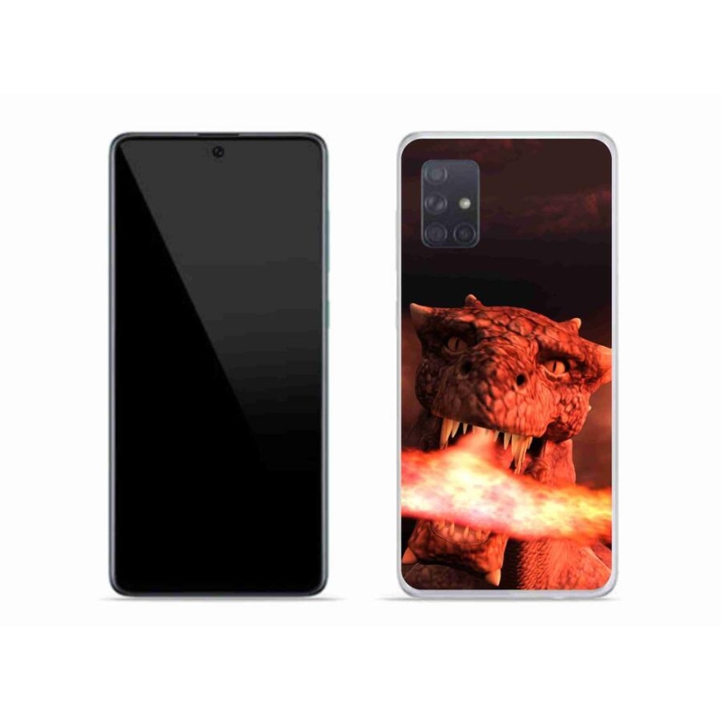 Gél védőhuzat mmCase mobiltelefonhoz Samsung Galaxy A71 - sárkány
