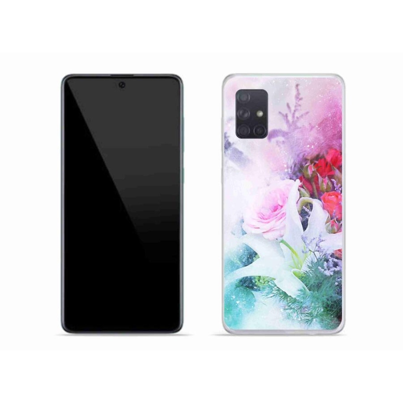 Gél borító mmCase Samsung Galaxy A71 - virágok 4