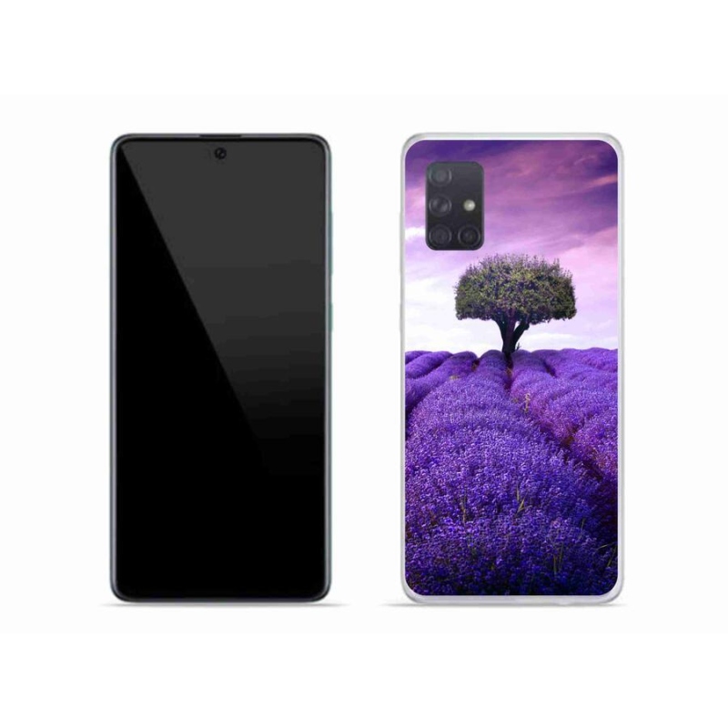 Gél védőhuzat mmCase Samsung Galaxy A71 készülékhez - levendula rét