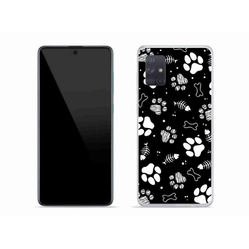 Gél borítás mmCase Samsung Galaxy A71 készülékhez - kutyamancsok