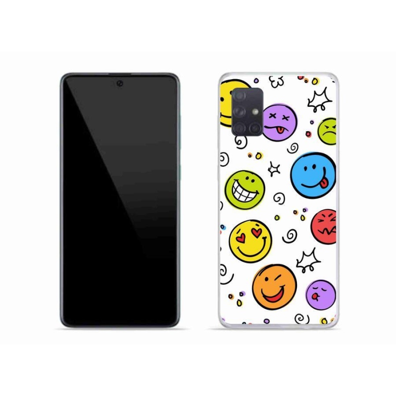 Gél borítás mmCase Samsung Galaxy A71 készülékhez - smiley-k