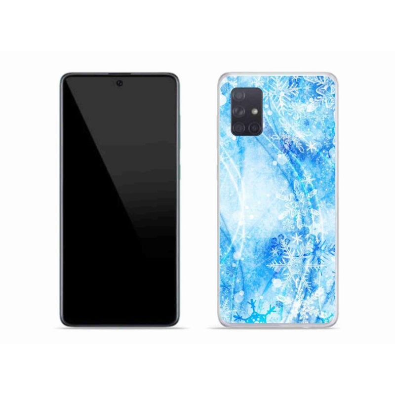 Gél védőhuzat mmCase Samsung Galaxy A71 - hópelyhekhez