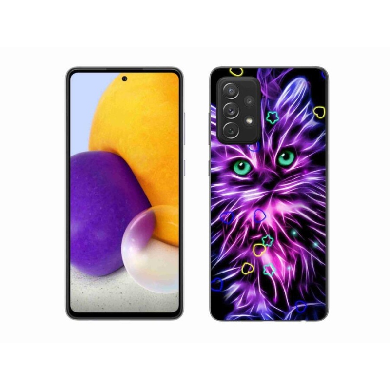 Zselés borítás mmCase Samsung Galaxy A72/A72 5G - absztrakt macska