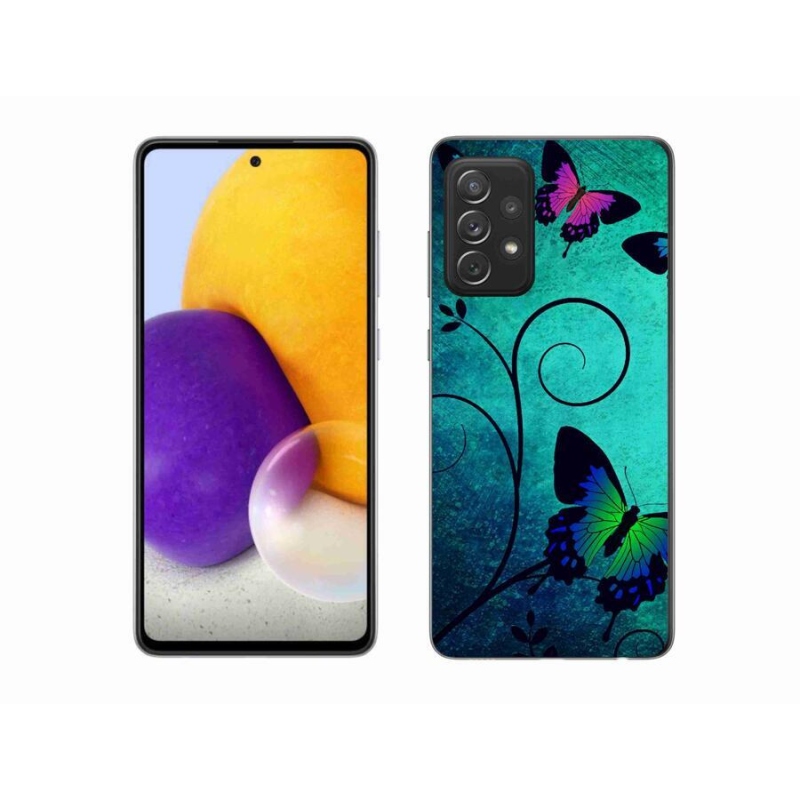 Gél védőhuzat mmCase Samsung Galaxy A72/A72 5G - színes pillangókhoz