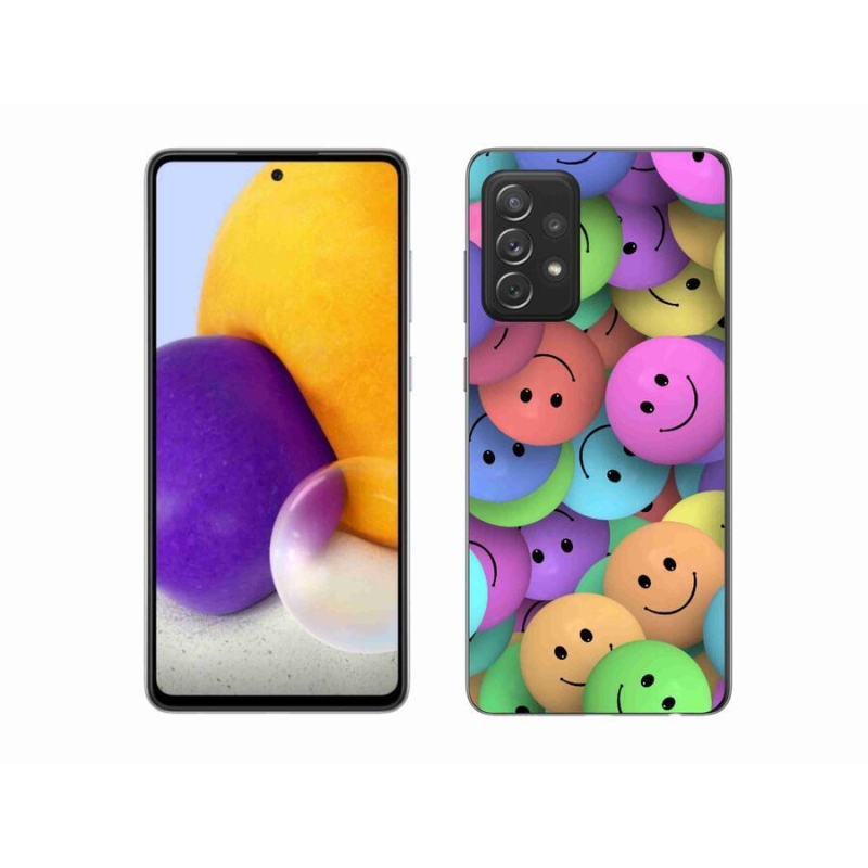 Gél borító mmCase a mobiltelefon Samsung Galaxy A72/A72 5G - színes smiley-kkal