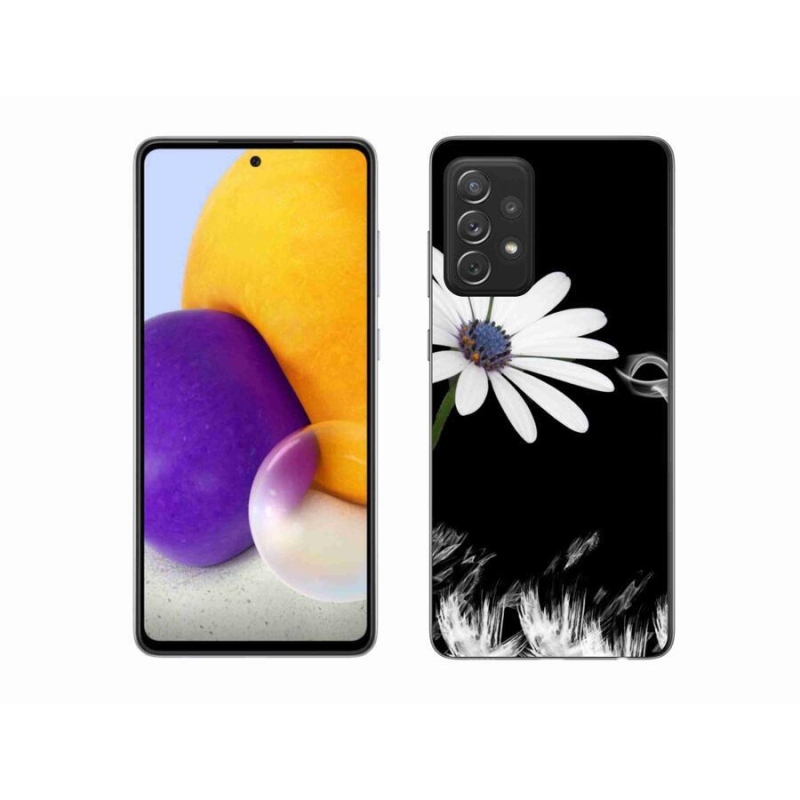 Zselés borítás mmCase Samsung Galaxy A72/A72 5G - fehér virág