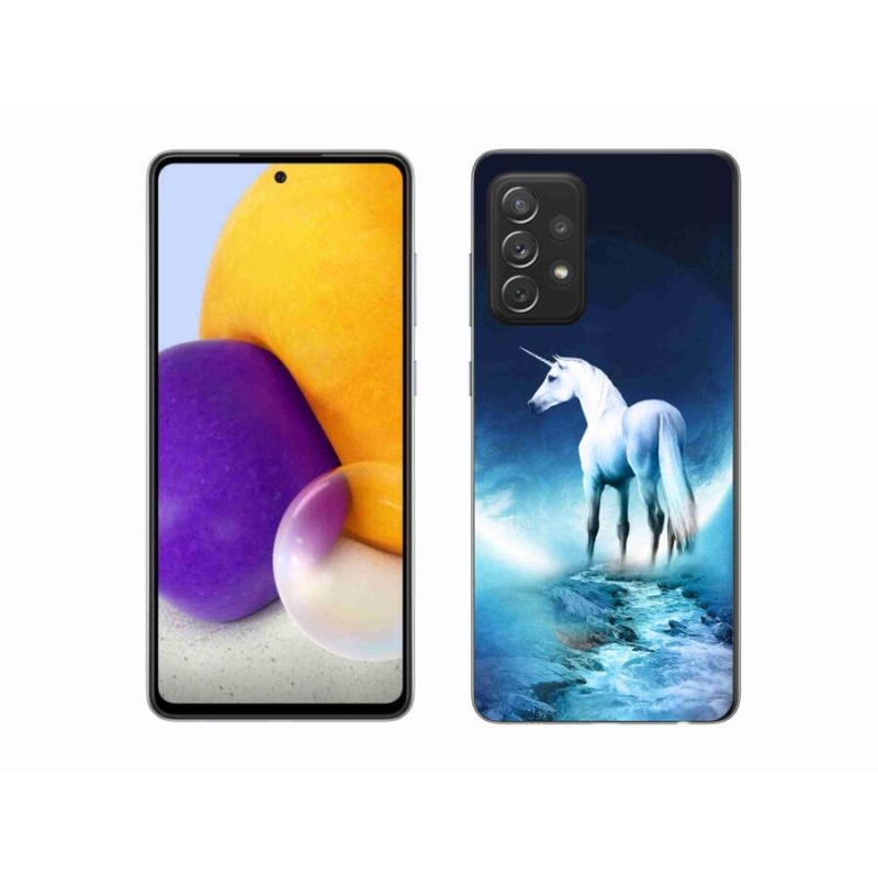 Gél védőhuzat mmCase Samsung Galaxy A72/A72 5G - fehér egyszarvúhoz