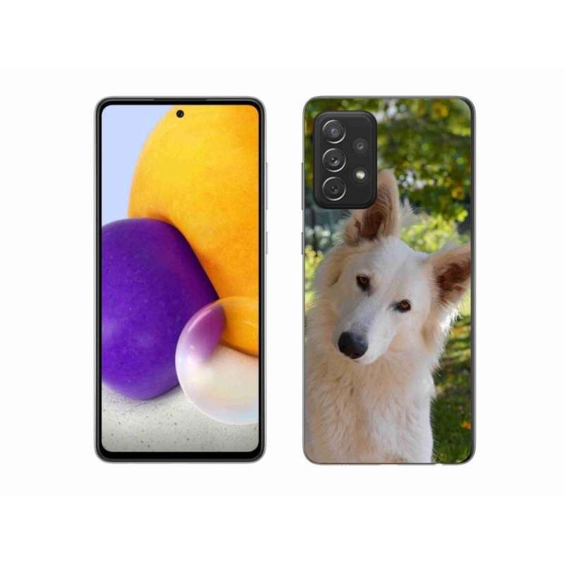 Gél védőhuzat mmCase Samsung Galaxy A72/A72 5G - fehér Svájci juhász 1