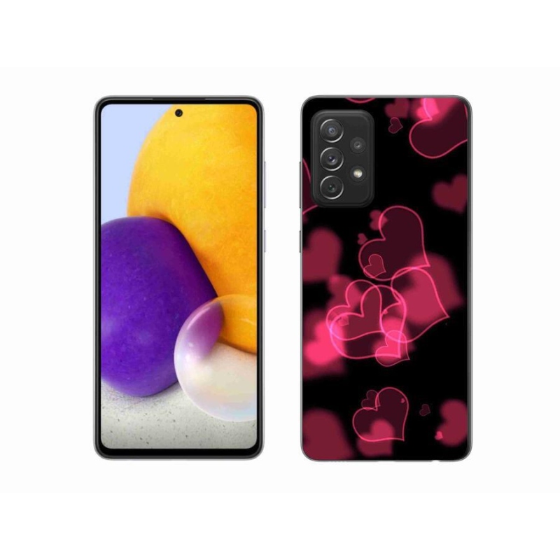 Zselés borítás mmCase Samsung Galaxy A72/A72 5G - piros szívek