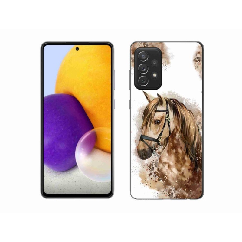 Zselés borítás mmCase Samsung Galaxy A72/A72 5G - barna rajzfilm lóhoz