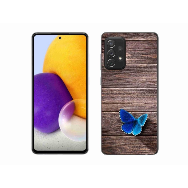 Gél védőhuzat mmCase Samsung Galaxy A72/A72 5G - kék pillangó 1