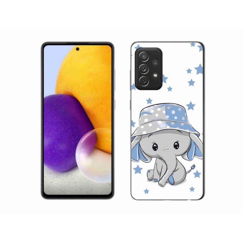 Gél védőhuzat mmCase Samsung Galaxy A72/A72 5G - kék elefánthoz