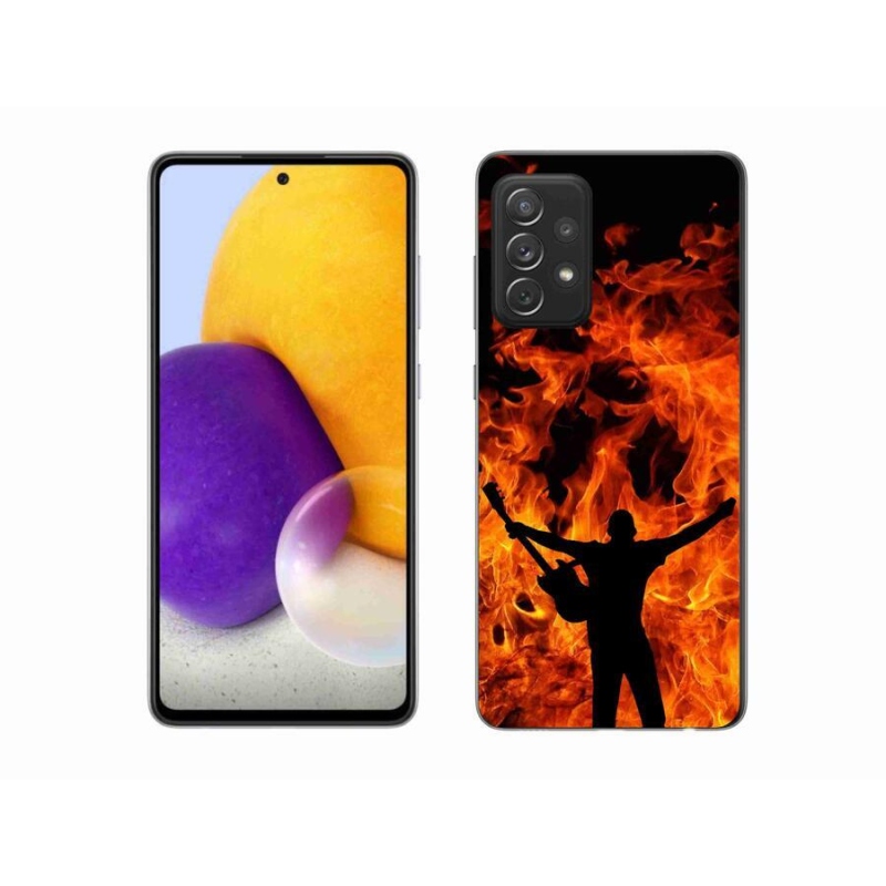 Gél borítás mmCase Samsung Galaxy A72/A72 5G - zenész és tűz