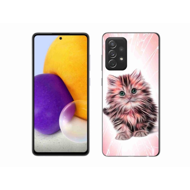 Gél borítás mmCase Samsung Galaxy A72/A72 5G - aranyos cica - Samsung Galaxy A72/A72 5G számára