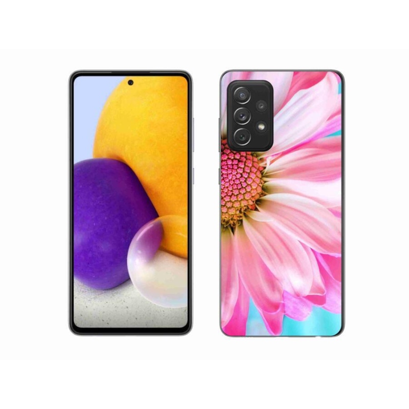 Gél védőhuzat mmCase Samsung Galaxy A72/A72 5G - rózsaszín virág