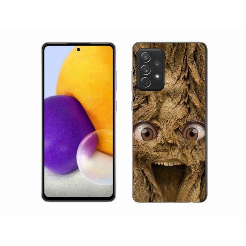 Gél borítás mmCase Samsung Galaxy A72/A72 5G - vidám fa szemekkel