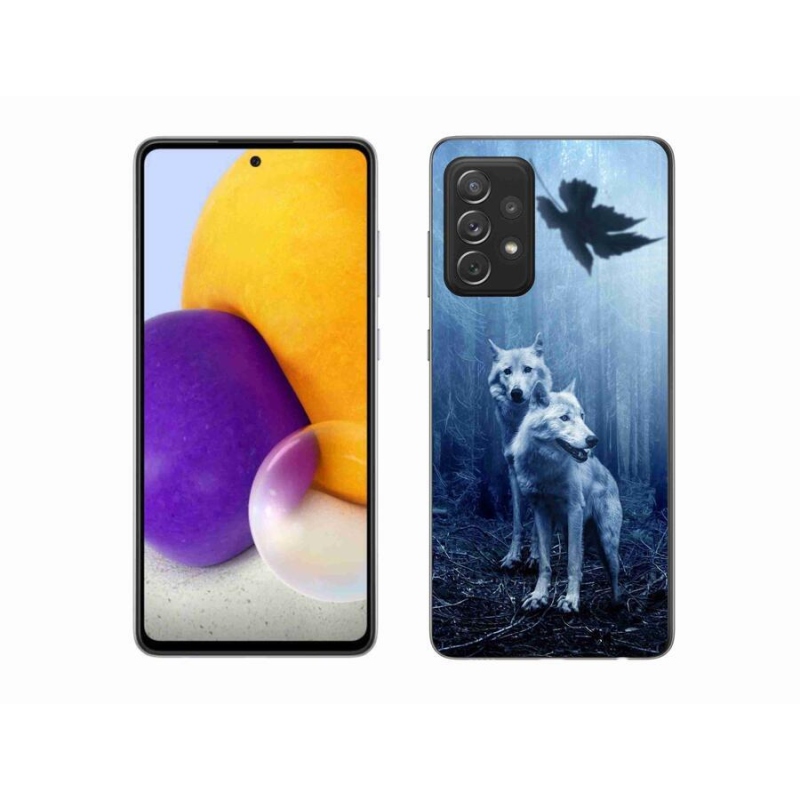 Zselés borítás mmCase Samsung Galaxy A72/A72 5G - farkasok az erdőben