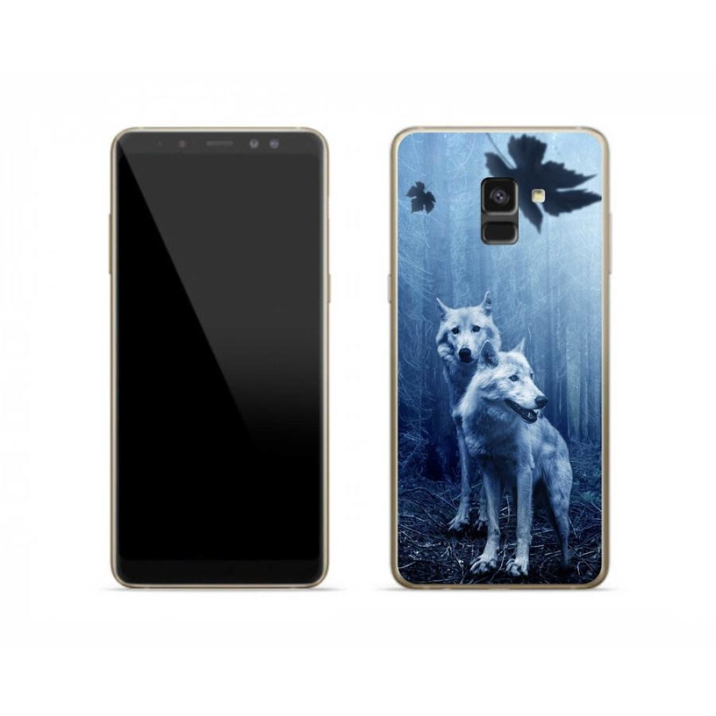 Zselés borítás mmCase Samsung Galaxy A8 (2018) - farkasok az erdőben