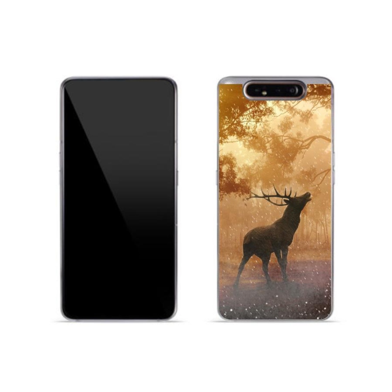 Zselés borítás mmCase Samsung Galaxy A80 készülékhez - szarvas a vadászaton