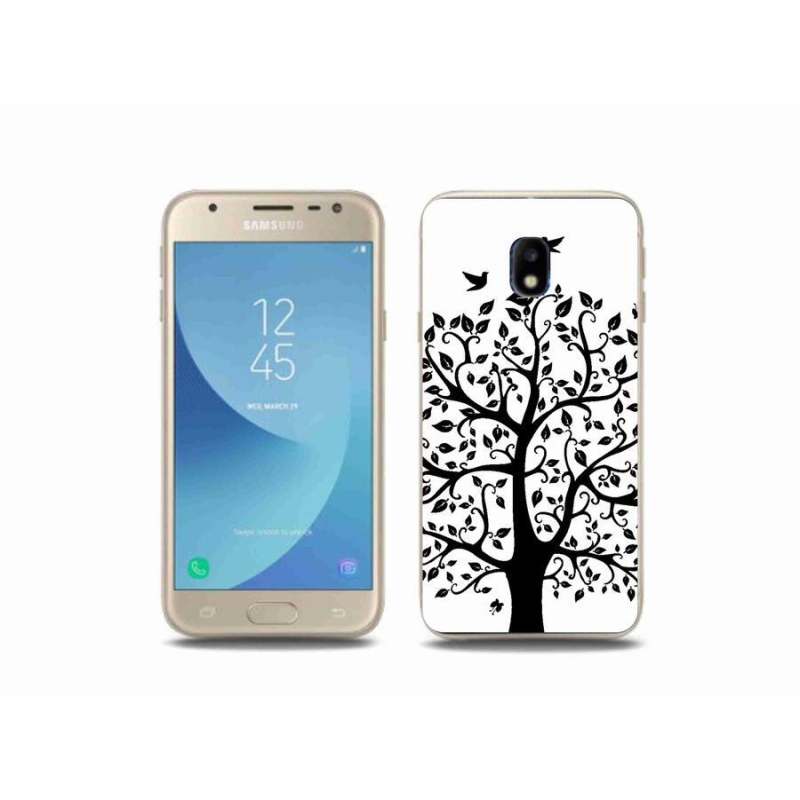 Zselés borítás mmCase Samsung Galaxy J3 (2017) - fekete-fehér fa