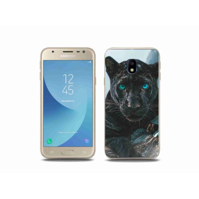 Gél védőhuzat mmCase Samsung Galaxy J3 (2017) - fekete párduc