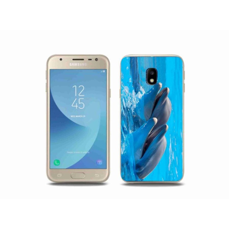 Gél borítás mmCase Samsung Galaxy J3 (2017) - delfinek