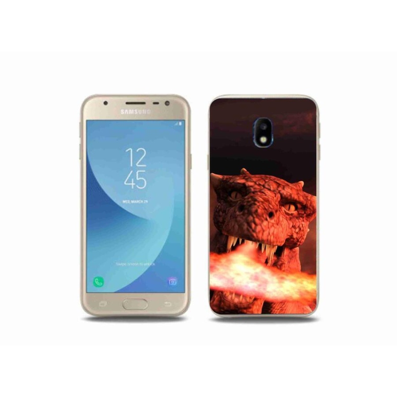 Gél védőhuzat mmCase mobiltelefonhoz Samsung Galaxy J3 (2017) - sárkány