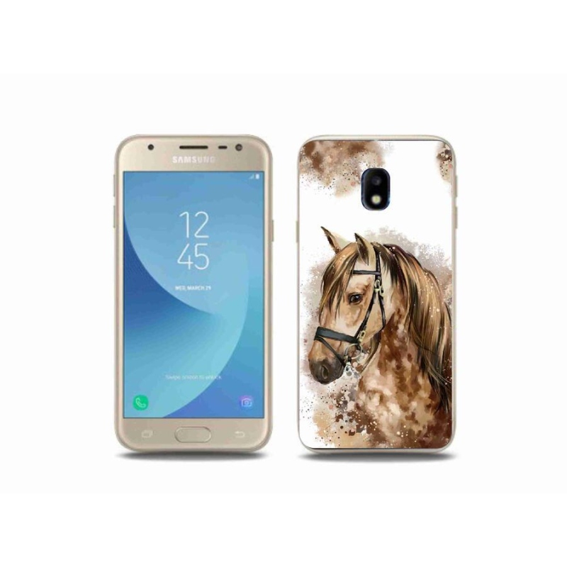 Zselés borítás mmCase Samsung Galaxy J3 (2017) - barna rajzfilm lóhoz
