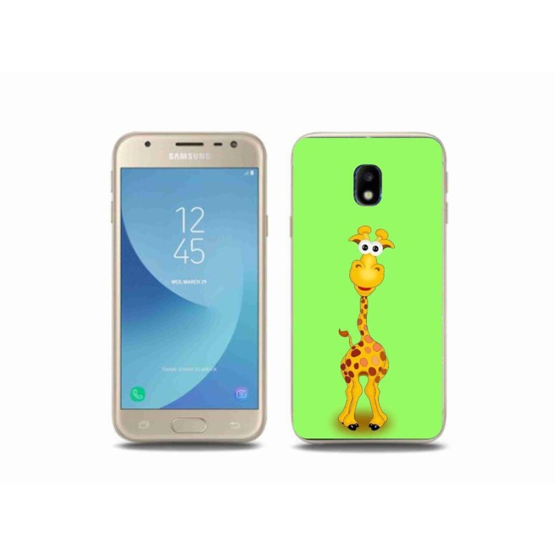 Zselés borítás mmCase Samsung Galaxy J3 (2017) - rajzfilm zsiráfhoz