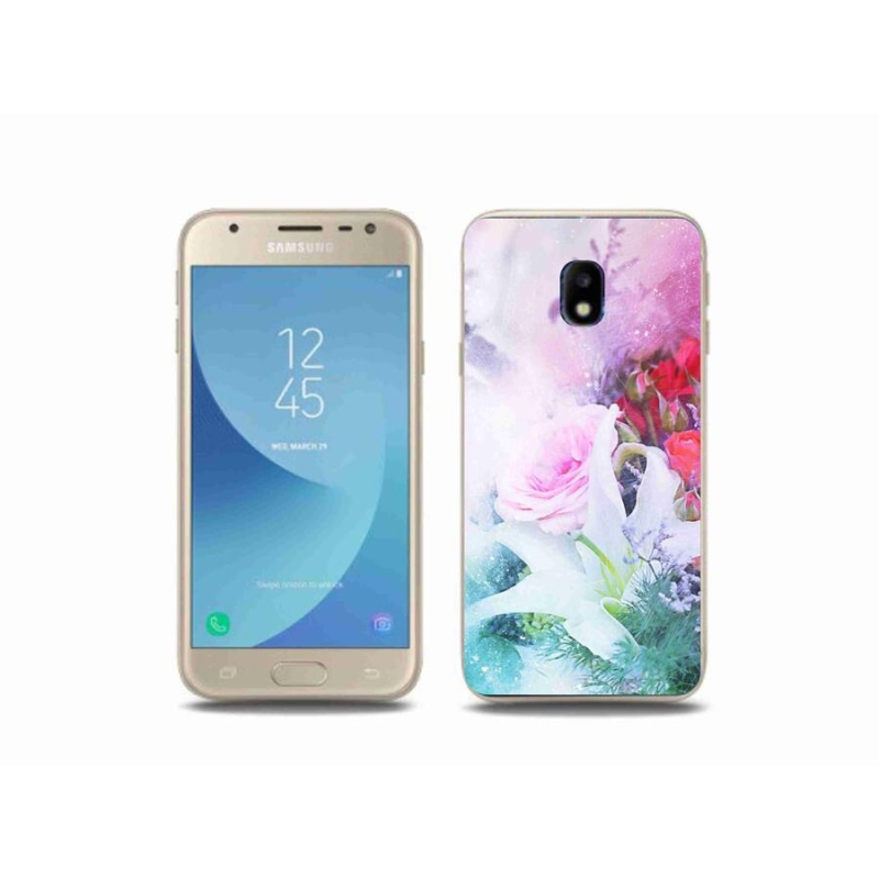 Gél borító mmCase Samsung Galaxy J3 (2017) - virágok 4