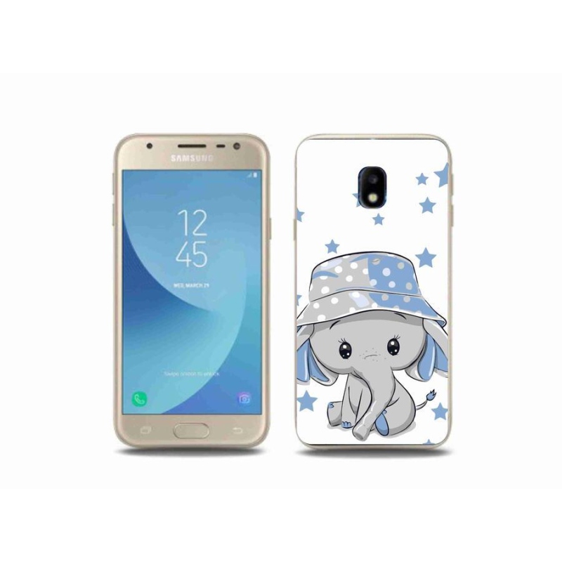 Gél védőhuzat mmCase Samsung Galaxy J3 (2017) - kék elefánt