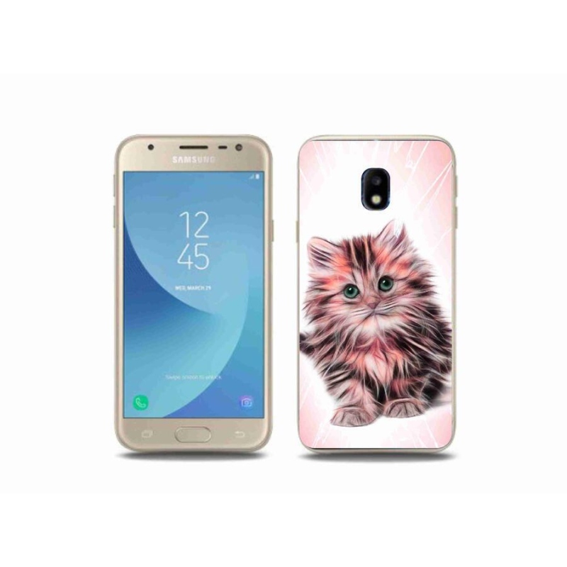 Gél borítás mmCase Samsung Galaxy J3 (2017) - aranyos cica