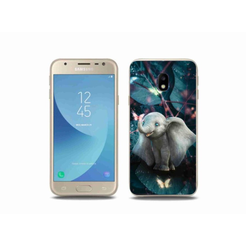 Gél borítás mmCase Samsung Galaxy J3 (2017) - aranyos elefánt