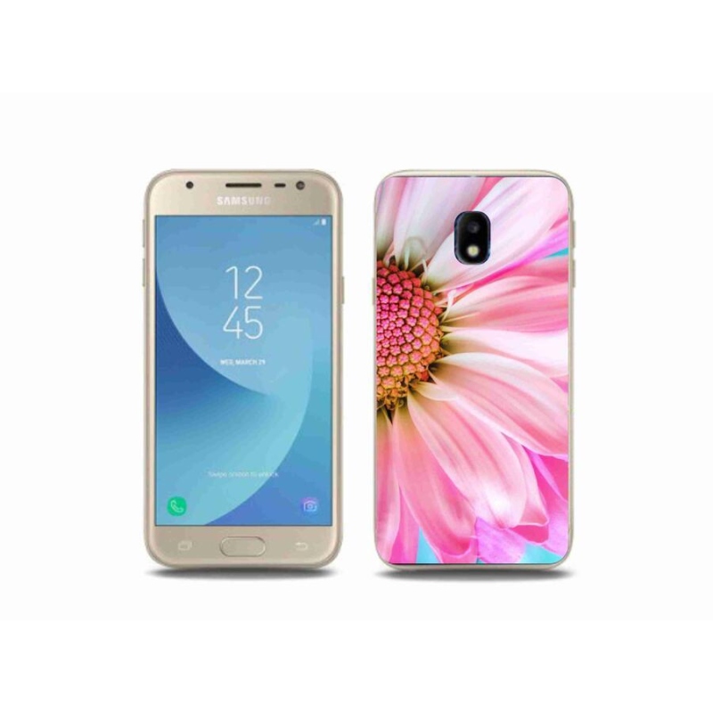 Gél védőhuzat mmCase Samsung Galaxy J3 (2017) - rózsaszín virág