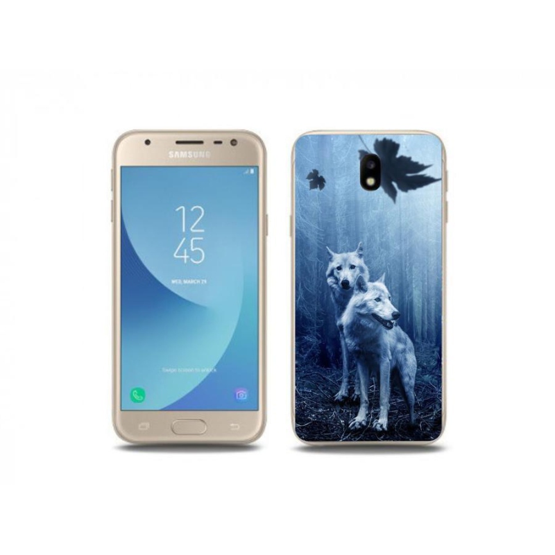 Gél borítás mmCase Samsung Galaxy J3 (2017) - farkasok az erdőben
