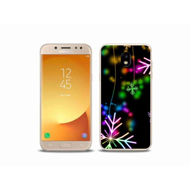 Gél borító mmCase a mobiltelefonon Samsung Galaxy J5 (2017) - színes pelyhek