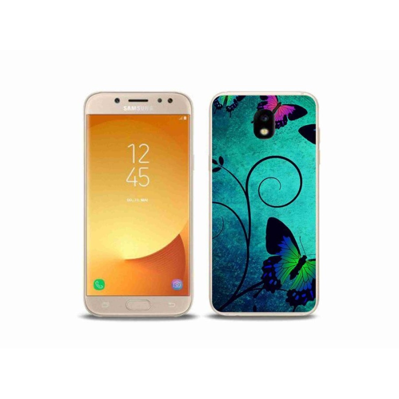 Gél borítás mmCase mobiltelefonhoz Samsung Galaxy J5 (2017) - színes pillangók