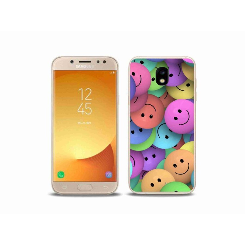Gél borító mmCase a mobiltelefonon Samsung Galaxy J5 (2017) - színes smiley-k
