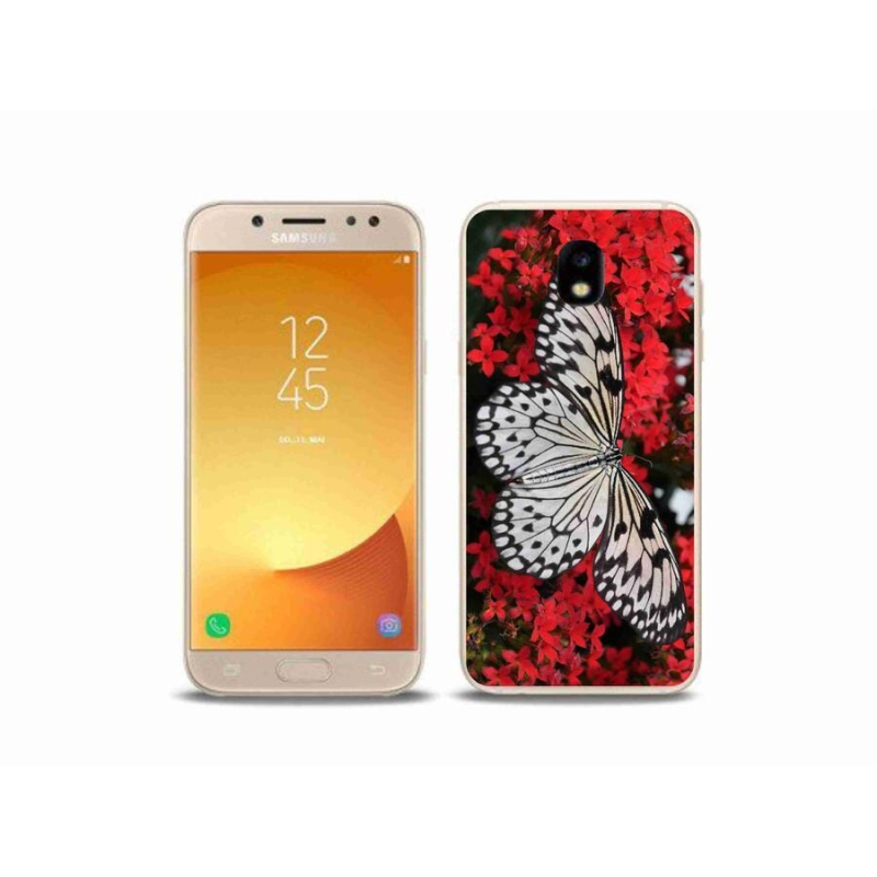 Zselés borítás mmCase Samsung Galaxy J5 (2017) - fekete-fehér pillangó 1