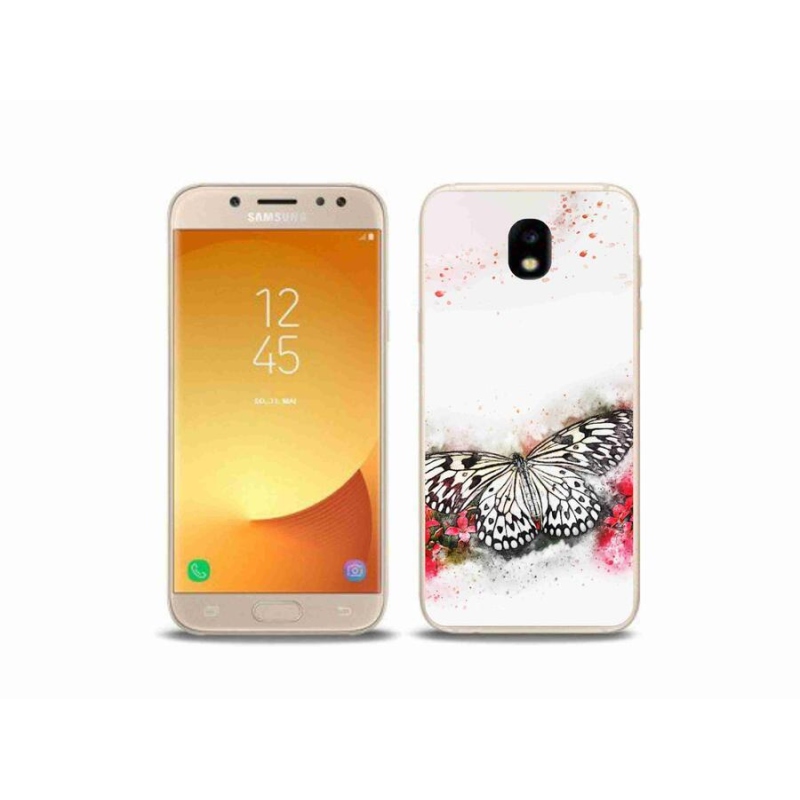 Gél védőhuzat mmCase Samsung Galaxy J5 (2017) - fekete-fehér pillangó