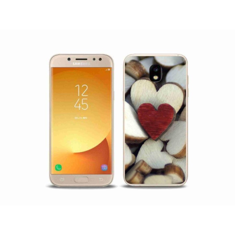 Zselés borítás mmCase Samsung Galaxy J5 (2017) - gravírozott piros szív