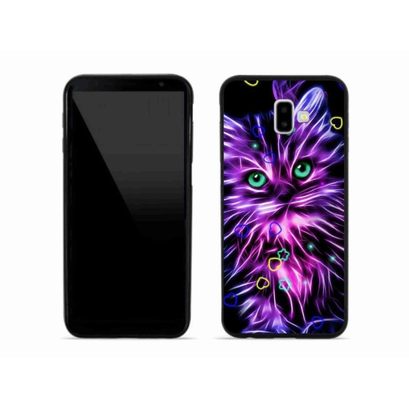 Gél borítás mmCase Samsung Galaxy J6 Plus készülékhez - absztrakt macska