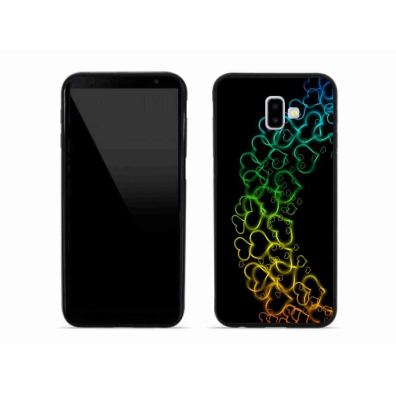 Gél védőhuzat mmCase mobiltelefonhoz Samsung Galaxy J6 Plus - színes szívek