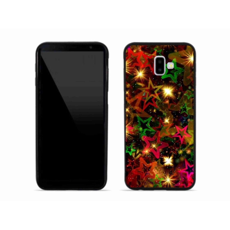 Gél borító mmCase a mobiltelefonra Samsung Galaxy J6 Plus - színes csillagok