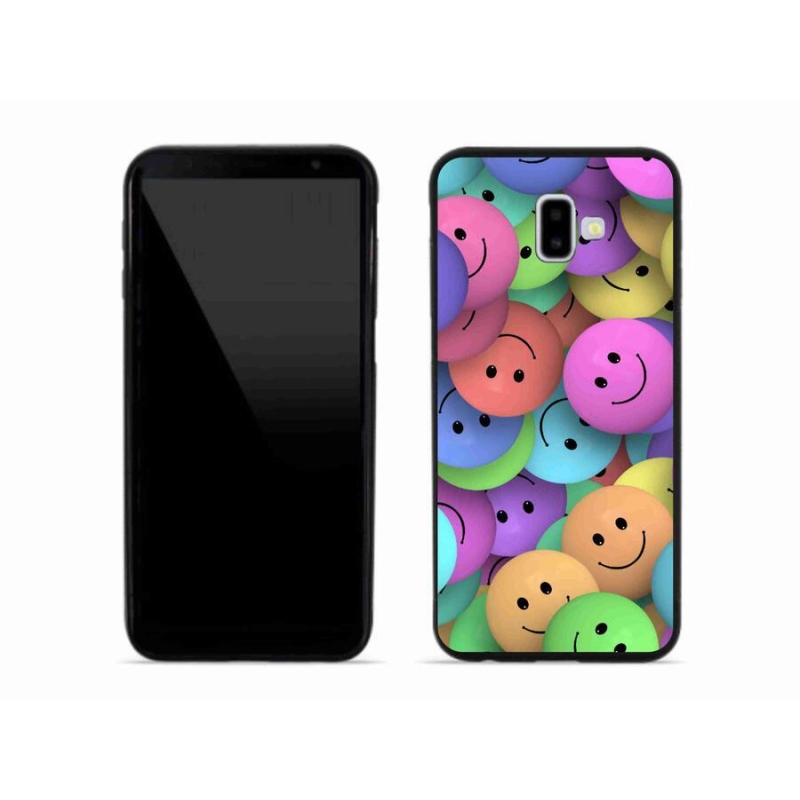 Gél borító mmCase a mobiltelefonon Samsung Galaxy J6 Plus - színes smiley-k