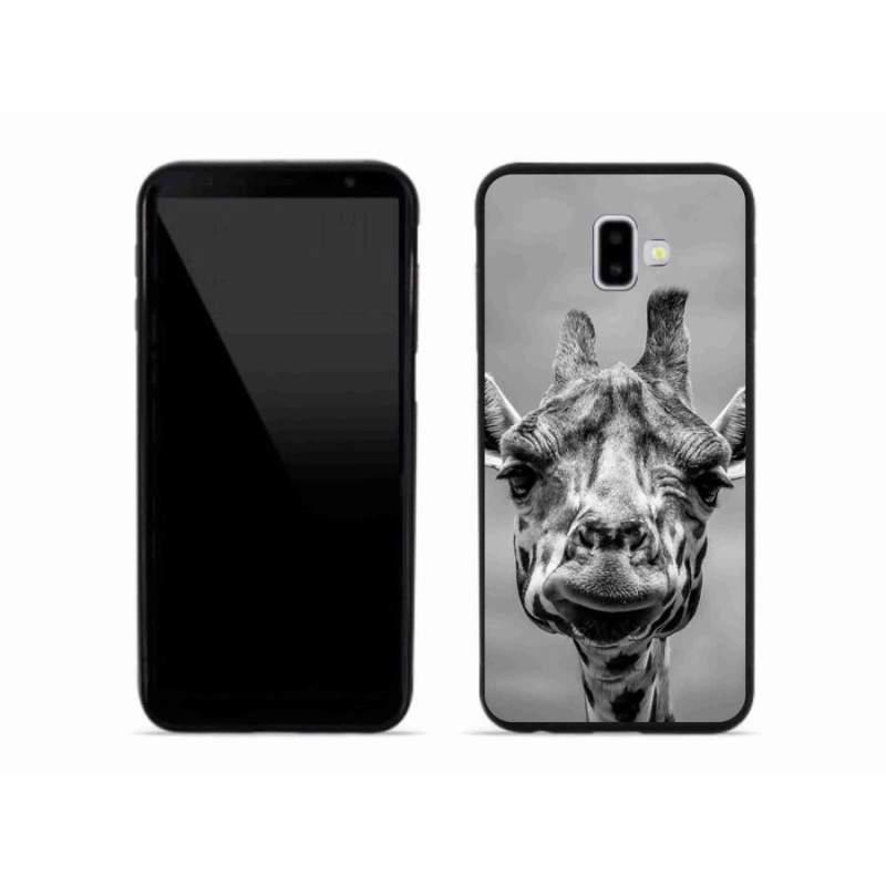 Zselés borítás mmCase Samsung Galaxy J6 Plus készülékhez - fekete-fehér zsiráf