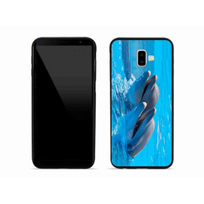 Gél védőhuzat mmCase mobiltelefonhoz Samsung Galaxy J6 Plus - delfinek