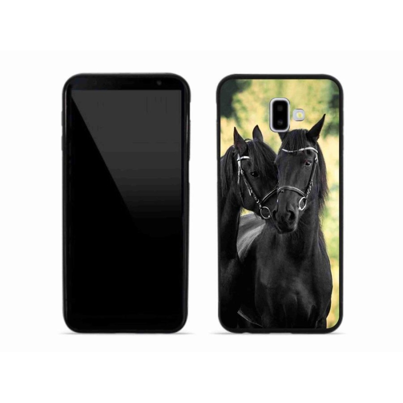 Gél borítás mmCase Samsung Galaxy J6 Plus - két fekete ló
