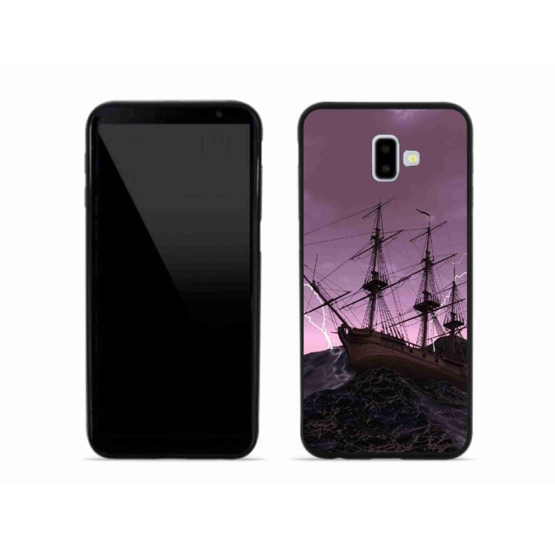 Zselés borítás mmCase a Samsung Galaxy J6 Plus számára - hajó a viharban