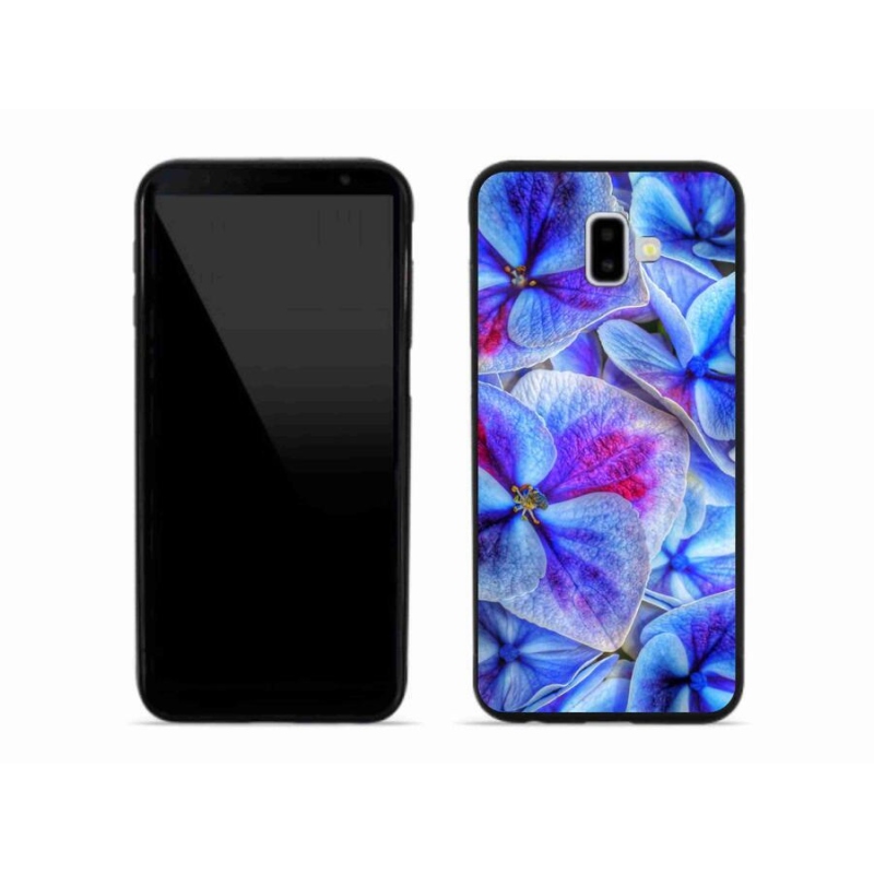Gél védőhuzat mmCase Samsung Galaxy J6 Plus - kék virágok 1